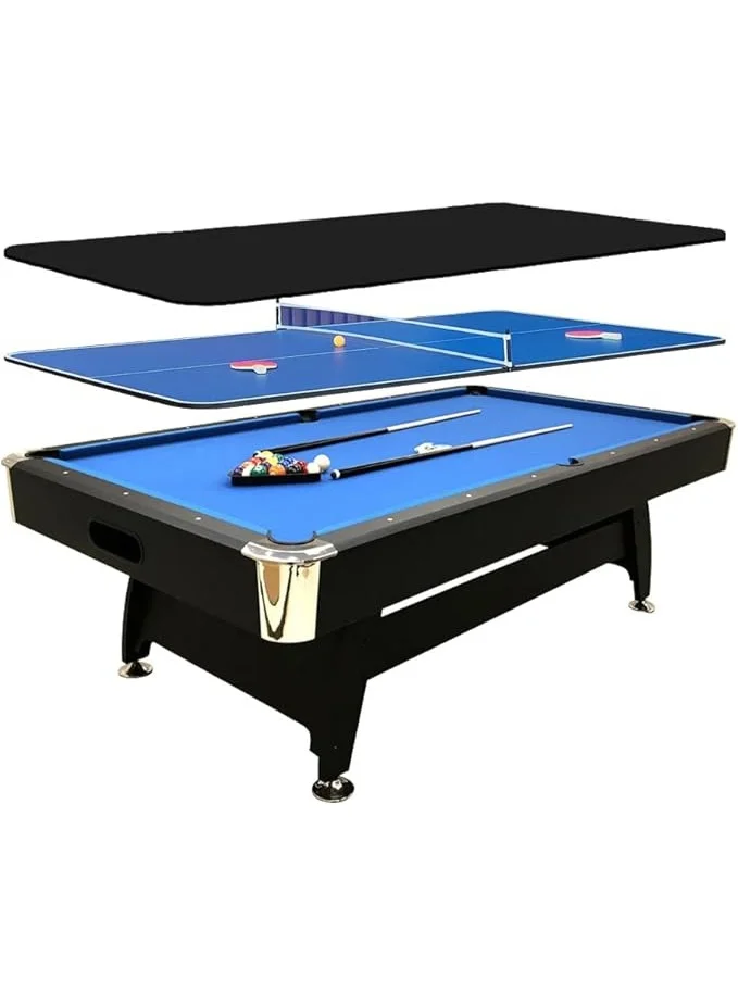 Cool Baby Style 3-in-1 Billiards Table Professional Pool Table with Scratch-Resistant Surface for Game Room (183 cm) mhty8