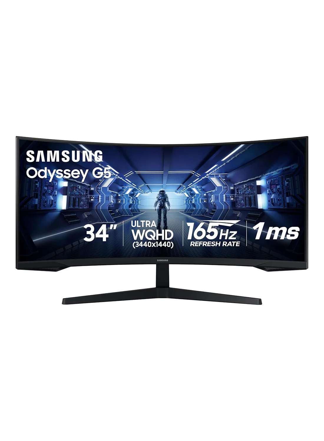 Ultra-HD 34-inch Curved Gaming Monitor Ultra WQHD (3440x1440) 165Hz Refresh Rate 1ms Response Time (Black, 34-inch) 1m32i