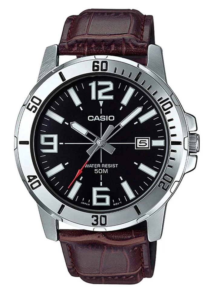 Premium Men Analog Leather Watch Classic Quartz Timepiece (Brown, 45 mm) nb1a4