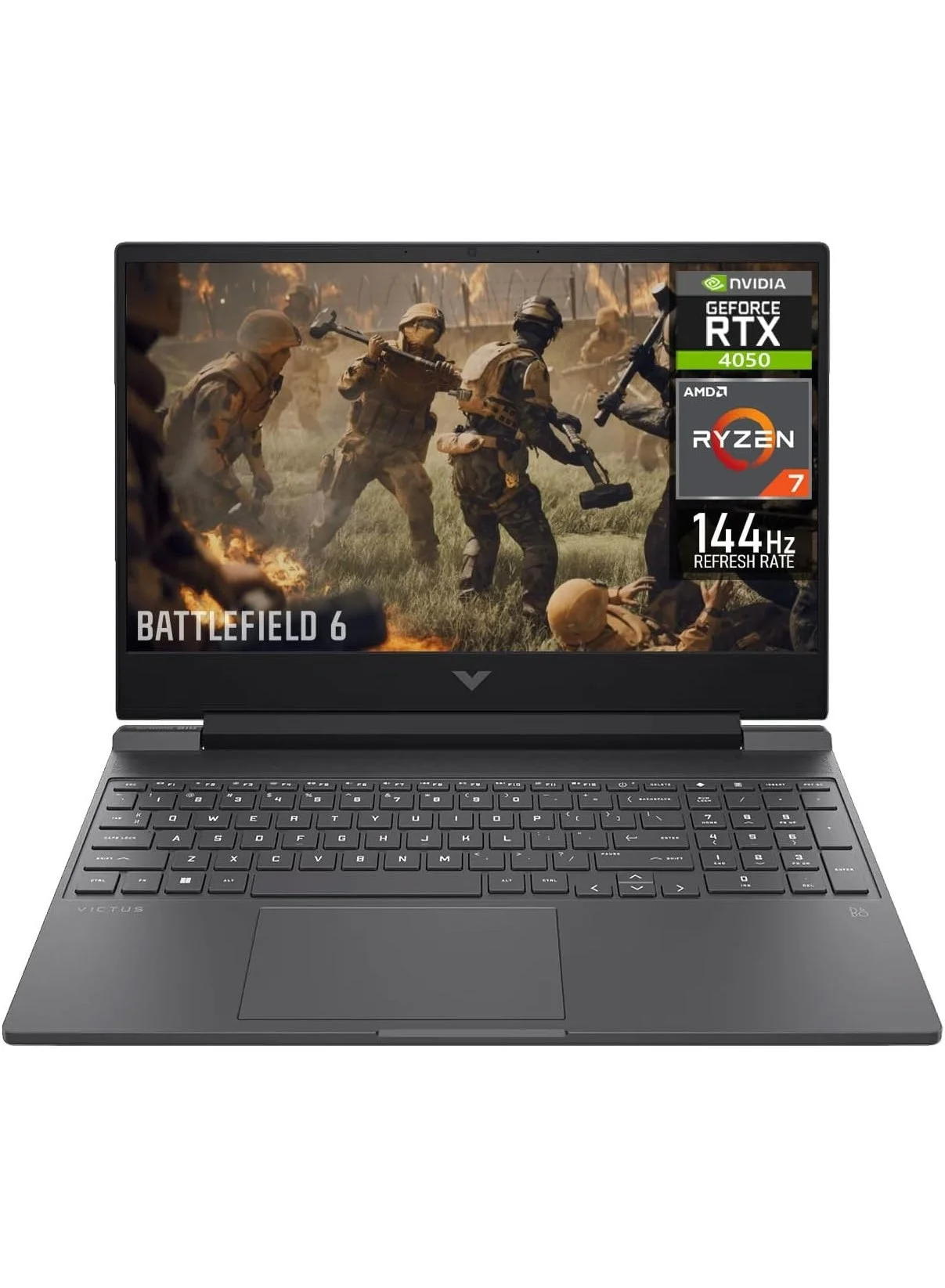 Premium Gaming Laptop 15.6-inch FHD 144Hz Display AMD Ryzen 7 16GB RAM 512GB SSD RTX 4050 Graphics (Mica Silver) ndc13