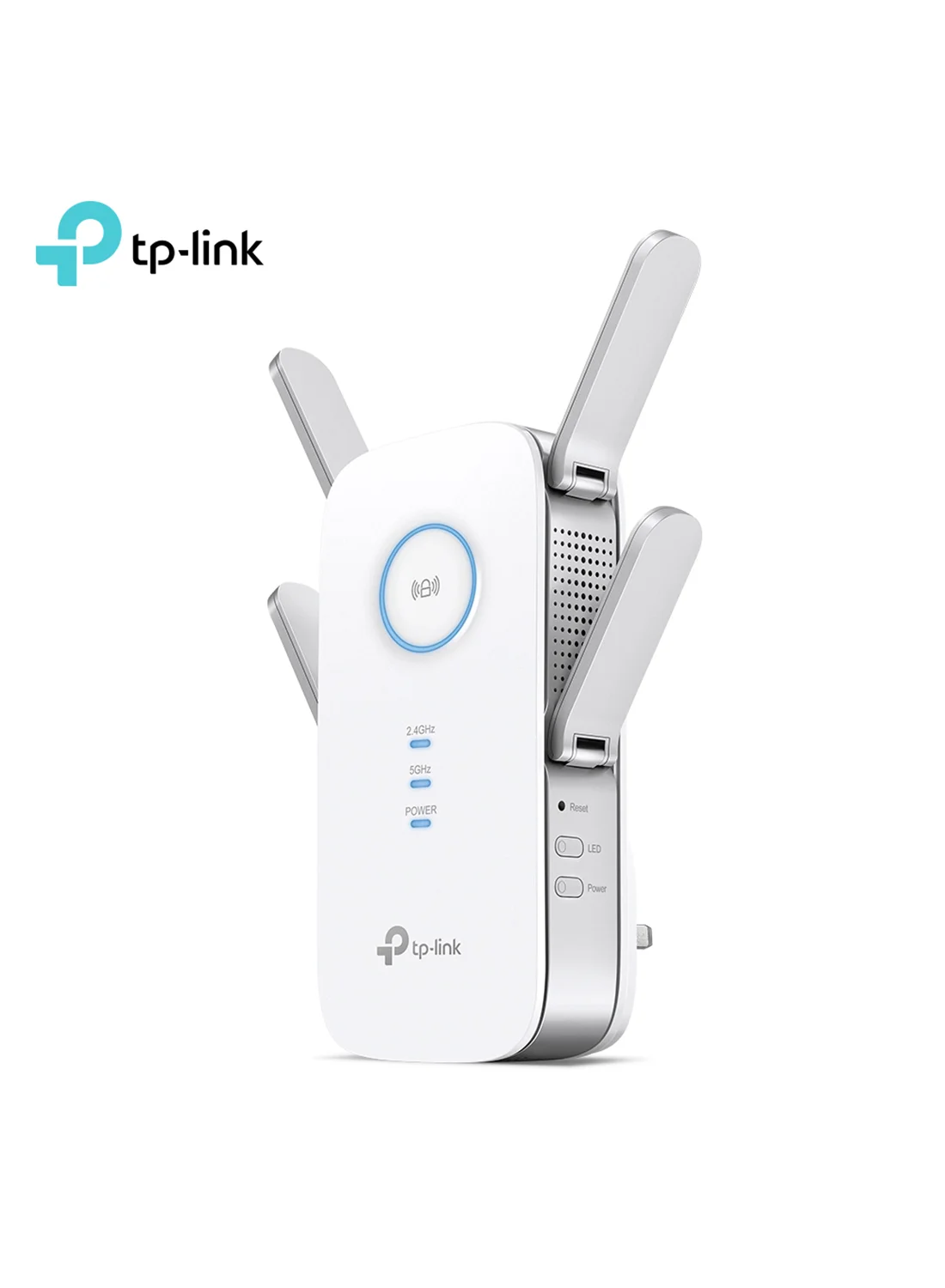 Premium AC2600 Wi-Fi Range Extender Dual-Band Wireless Signal Booster with Gigabit Ethernet Port and 4 External Antennas (White, UK Plug) gaepr