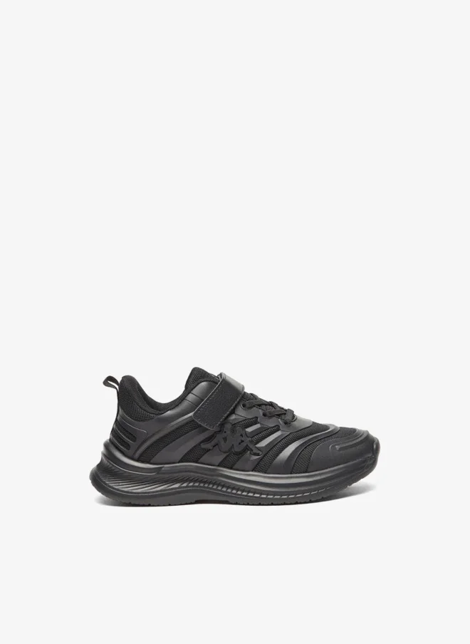 Boys Textured Sports Shoes with Hook and Loop Closure (Black, 30 EU) 8ei6g