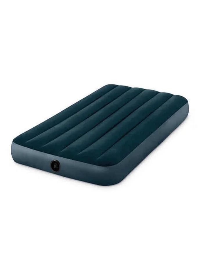 Inflatable Single Airbed Mattress (Green, 191 cm x 76 cm x 25 cm) Durable Flocked Camping Bed for Indoor and Outdoor Use fouui
