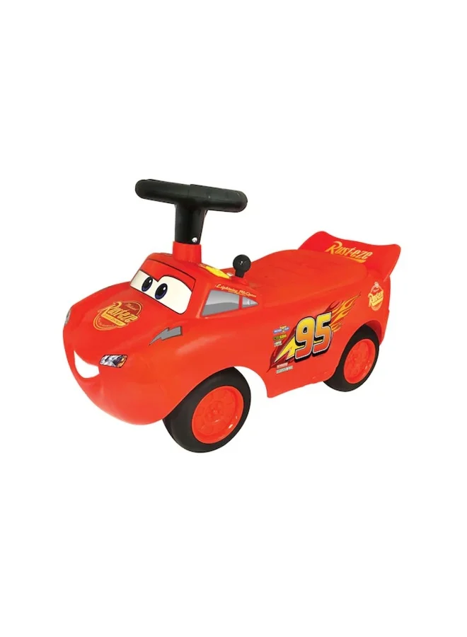 Cartoon Racing Car Ride-on Toy for Toddlers Interactive Push and Ride Vehicle (Red, 52.71 x 24.77 x 35.56 cm) 2g84l