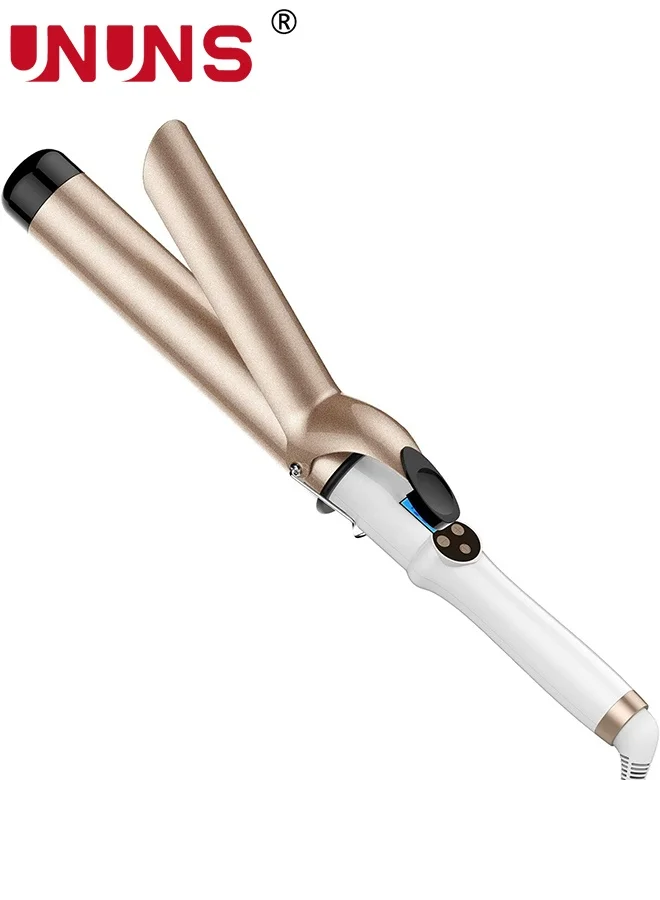 UNUNS Professional Ceramic Tourmaline Hair Curling Wand with LED Display and 10 Temperature Settings (32mm) 8hzw0