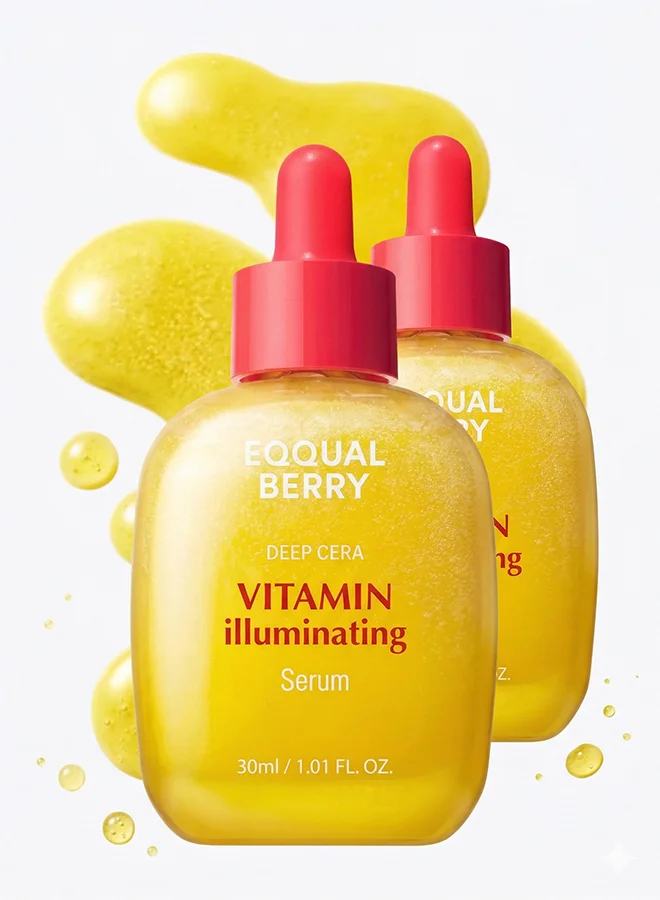 Eqqualberry Vitamin Illuminating Face Serum (Pack of 2, 60 mL) Brightening Skincare for Dull and Uneven Skin Tone deu8k