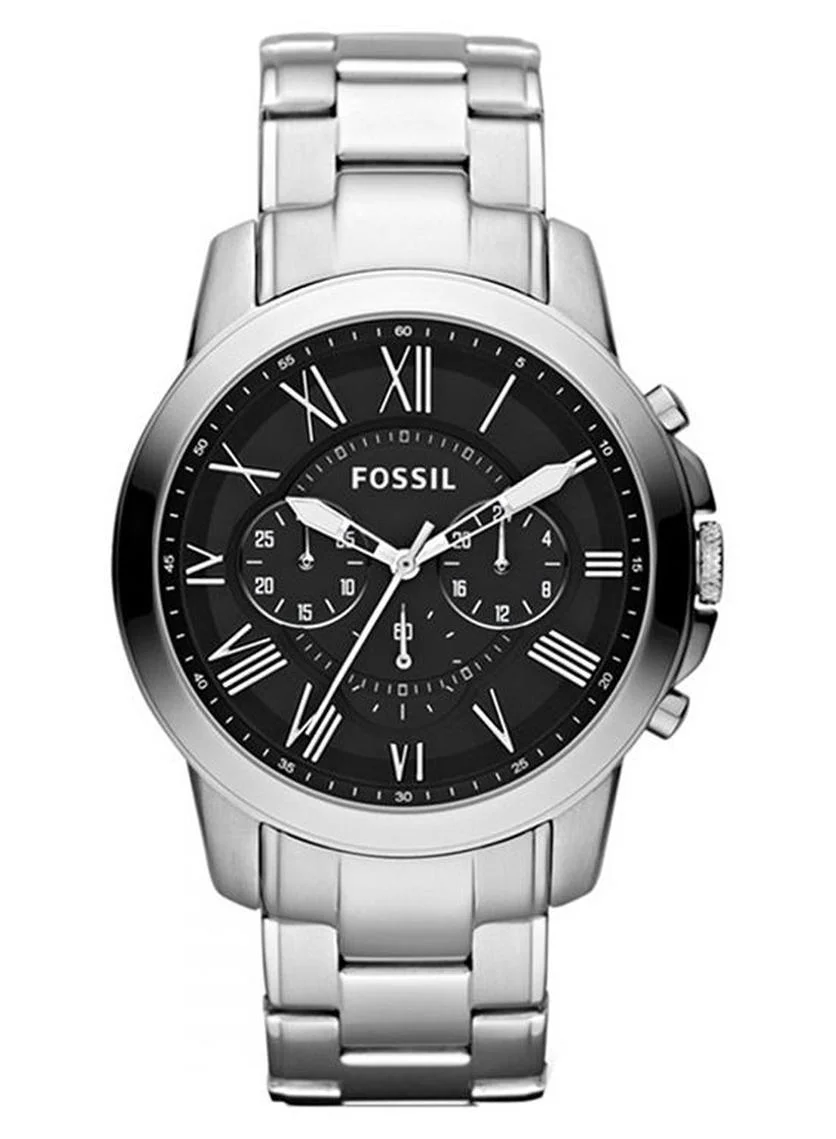 Premium Chronograph Men Watch Stainless Steel Water Resistant (Silver, 44 mm) 0kr74