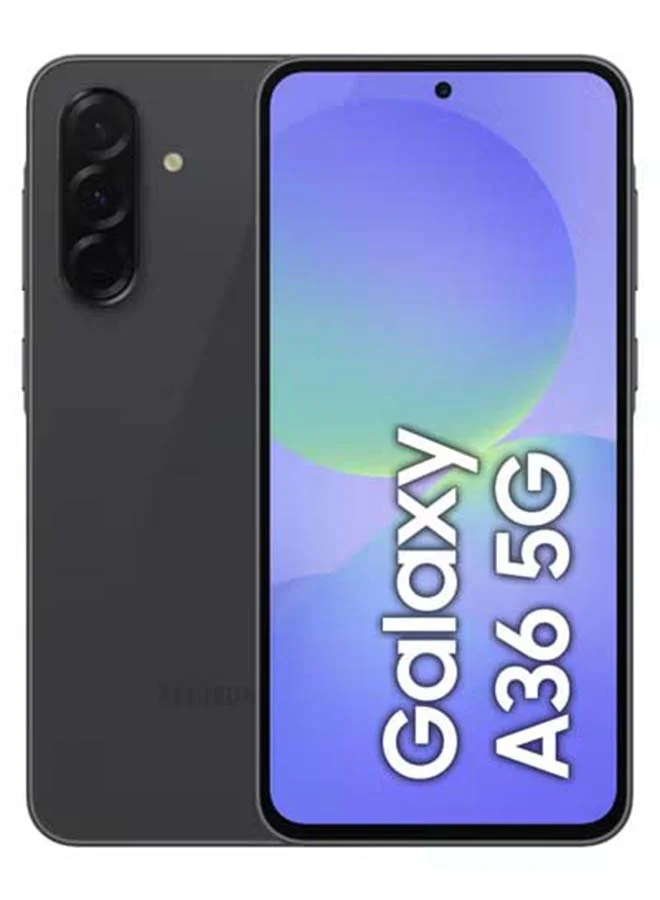 Ultra-HD A36 5G Smartphone Dual SIM 6GB RAM 128GB Storage (Awesome Black, 6.7-inch Screen) qomlu