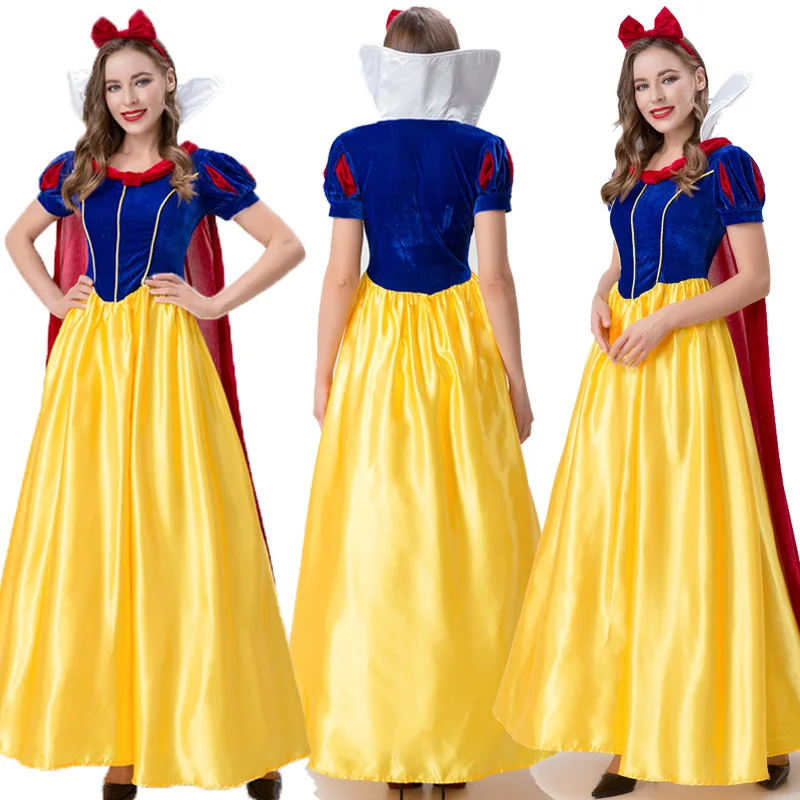Loquat Snow White Cosplay Dress Premium Performance Costume for Adult (White, One Size) smig0