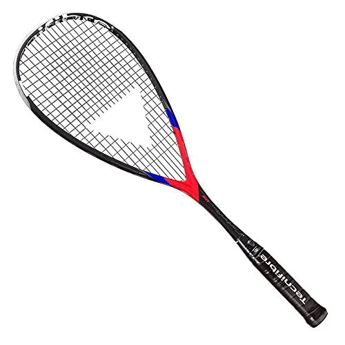 Premium Graphite Squash Racquet Professional Performance Racket (Black and Red, 125g) 8vv8j