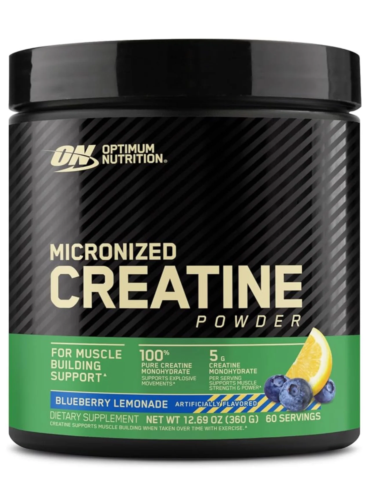 Micronized Creatine Monohydrate Powder Premium Performance Supplement (Blueberry Lemonade, 360g) ma1sf