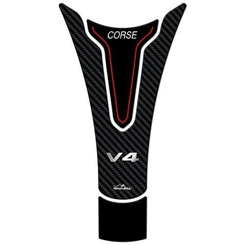 Premium 3D Resin Motorcycle Tank Protector Decal Scratch Resistant Adhesive Pad for Sport Bikes (Black, 1 Piece) ovla8