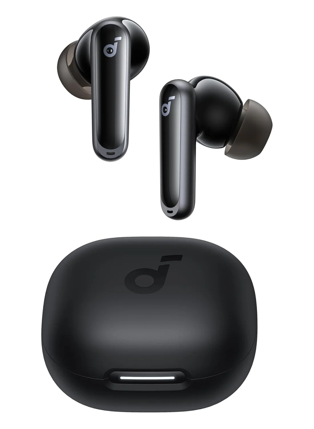 Premium Wireless Noise Cancelling Earbuds with Adaptive Sound and 2-in-1 Charging Case Stand (Black) 6e5at