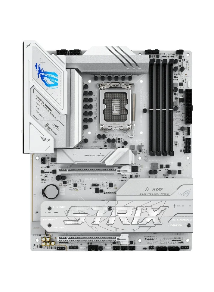 Premium Gaming ATX Motherboard LGA 1851 Intel B860 DDR5 256GB Wi-Fi 7 PCIe 5.0 RGB (White) 0yl97
