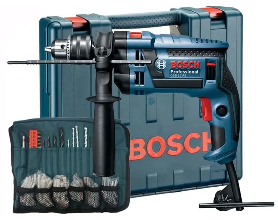Professional Corded Impact Drill Set with Accessory Kit (750 W, 13 mm Chuck) viymy