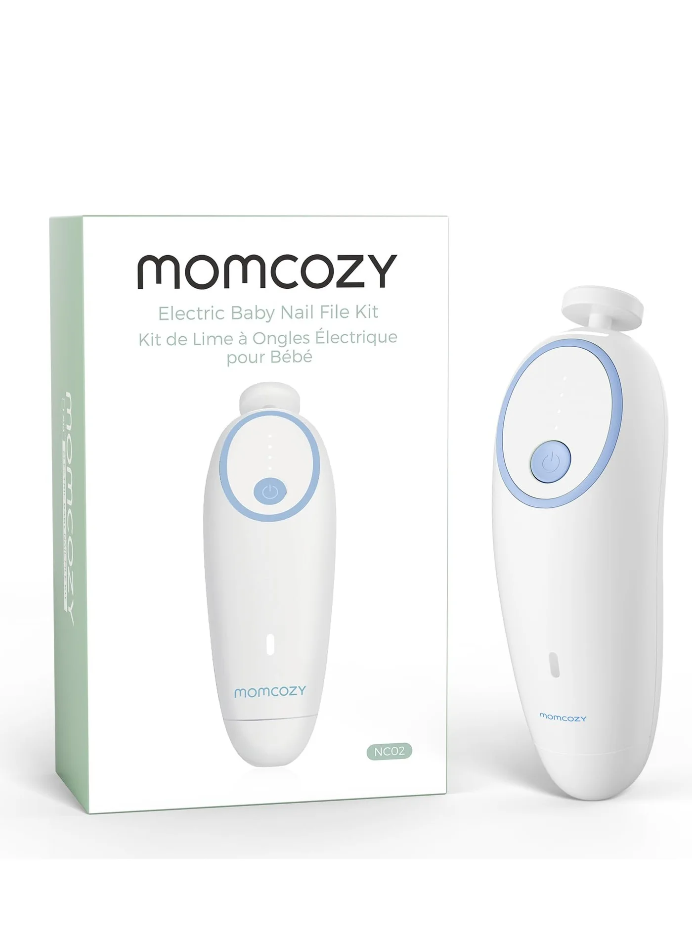 Momcozy Electric Baby Nail Trimmer Professional Gentle Nail Care Set for Infants and Toddlers (Rechargeable, 1 Piece) l7ygh