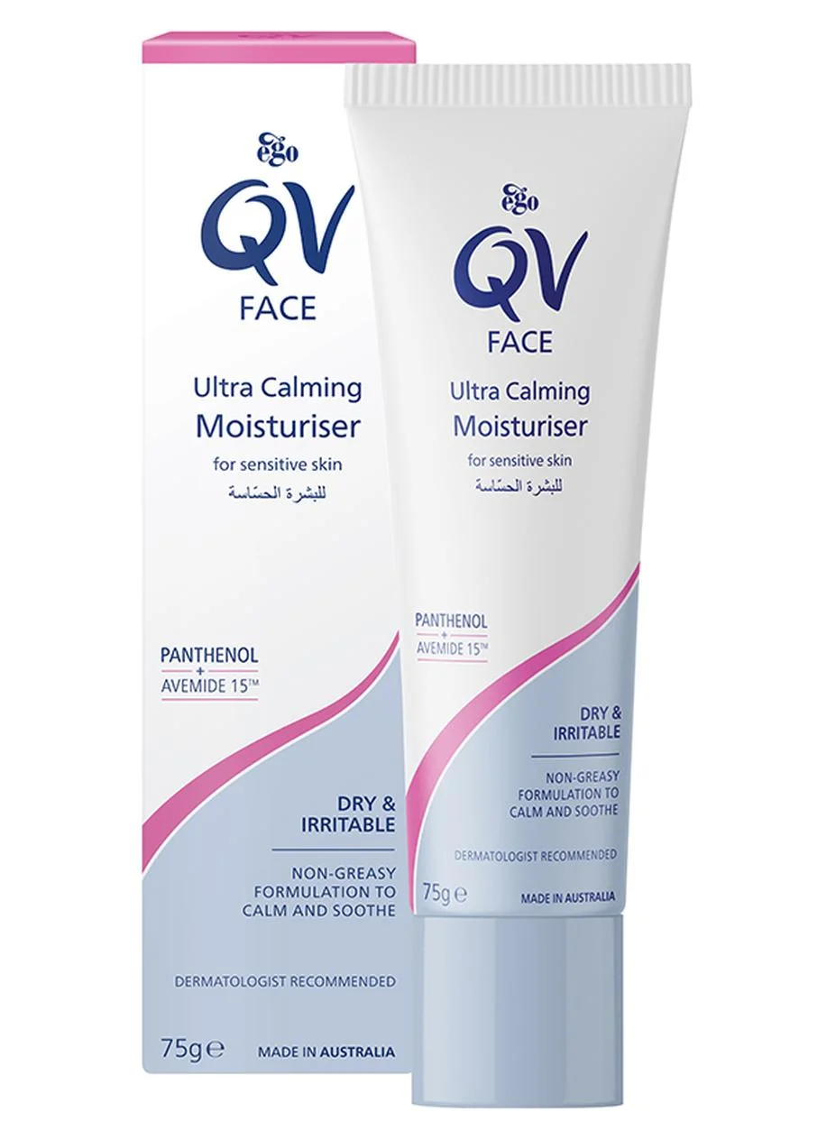 QV Face Ultra Calming Moisturizer Premium Hydrating Cream for Dry Skin (75g) vhtd1