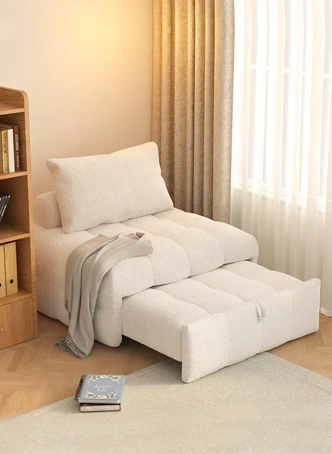 Fashionhome 2-in-1 Convertible Sofa Bed Modern Folding Lounge Chair for Living Room (Grey, 105 x 110 x 80 cm) qtwfw
