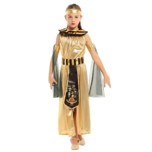 Dressy Daisy Egyptian Goddess Cleopatra Costume Set for Girls (Gold, Size 10-12) lkcbt