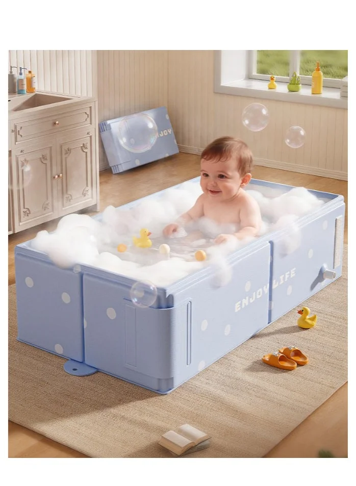 WALALLA Collapsible Baby Bathtub Portable Foldable Toddler Bath Tub with Non-Slip Base for Kids and Infants (Compact Design) hxn2i