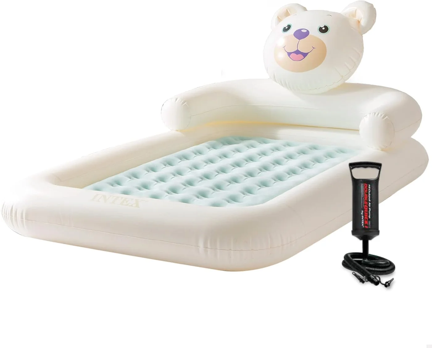 Premium Bear Shaped Kids Travel Bed with Built-in Pump (Velvet, 168 cm x 107 cm x 25 cm) 254k7