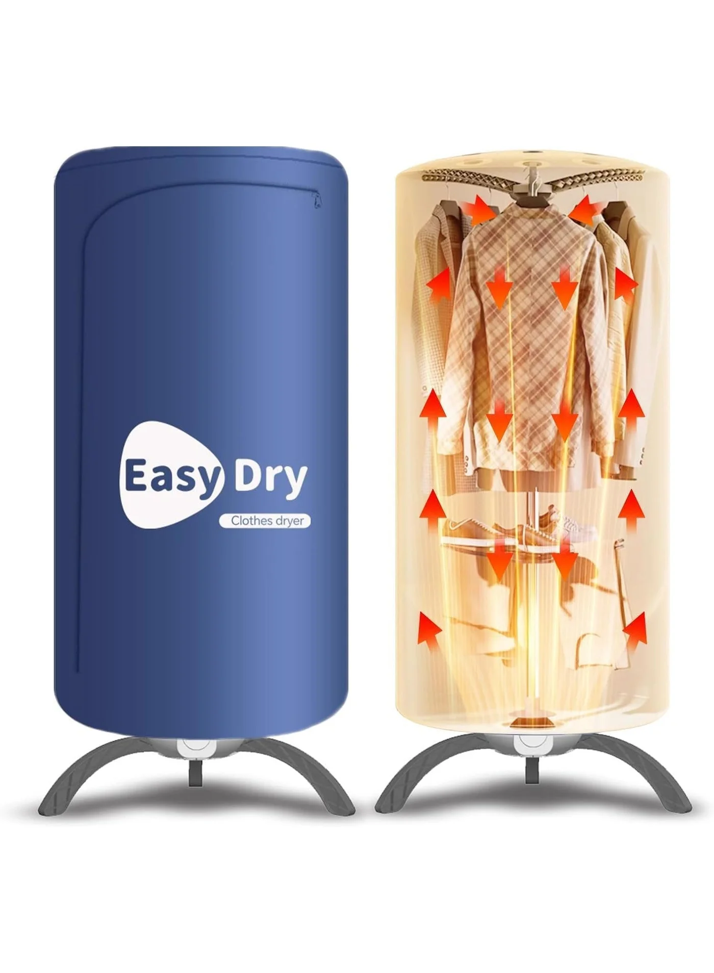 Portable Electric Clothes Dryer Machine Compact 900W Fast Drying for Home Apartment and Travel (White) l4xf7