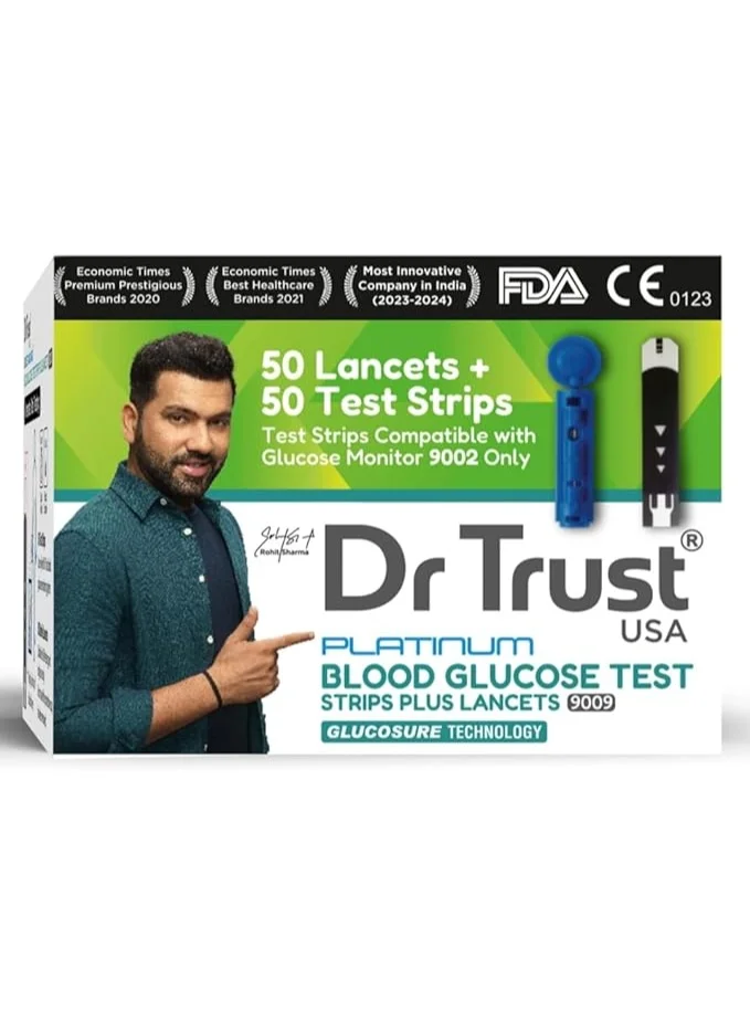 Premium Blood Glucose Test Strips and Lancets Set (50 Strips, 50 Lancets) for Accurate Monitoring 4979e