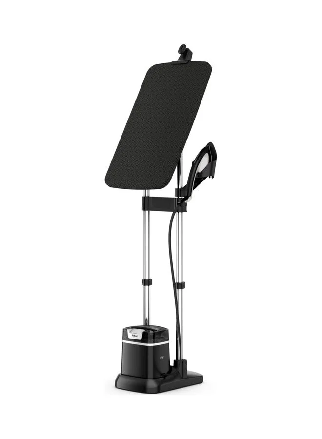 Premium All-in-One Garment Steamer with Built-in 3-Position Smart Board and Twin Boiler Technology (Black, 1 L) mft8a