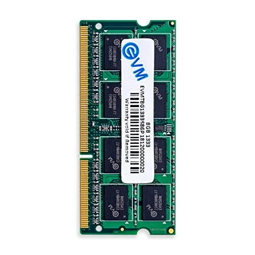 EVM 8GB DDR3 Laptop RAM 1333MHz SO-DIMM Memory Module (1.5V, 204-Pin, High-Speed Upgrade) bhg3d