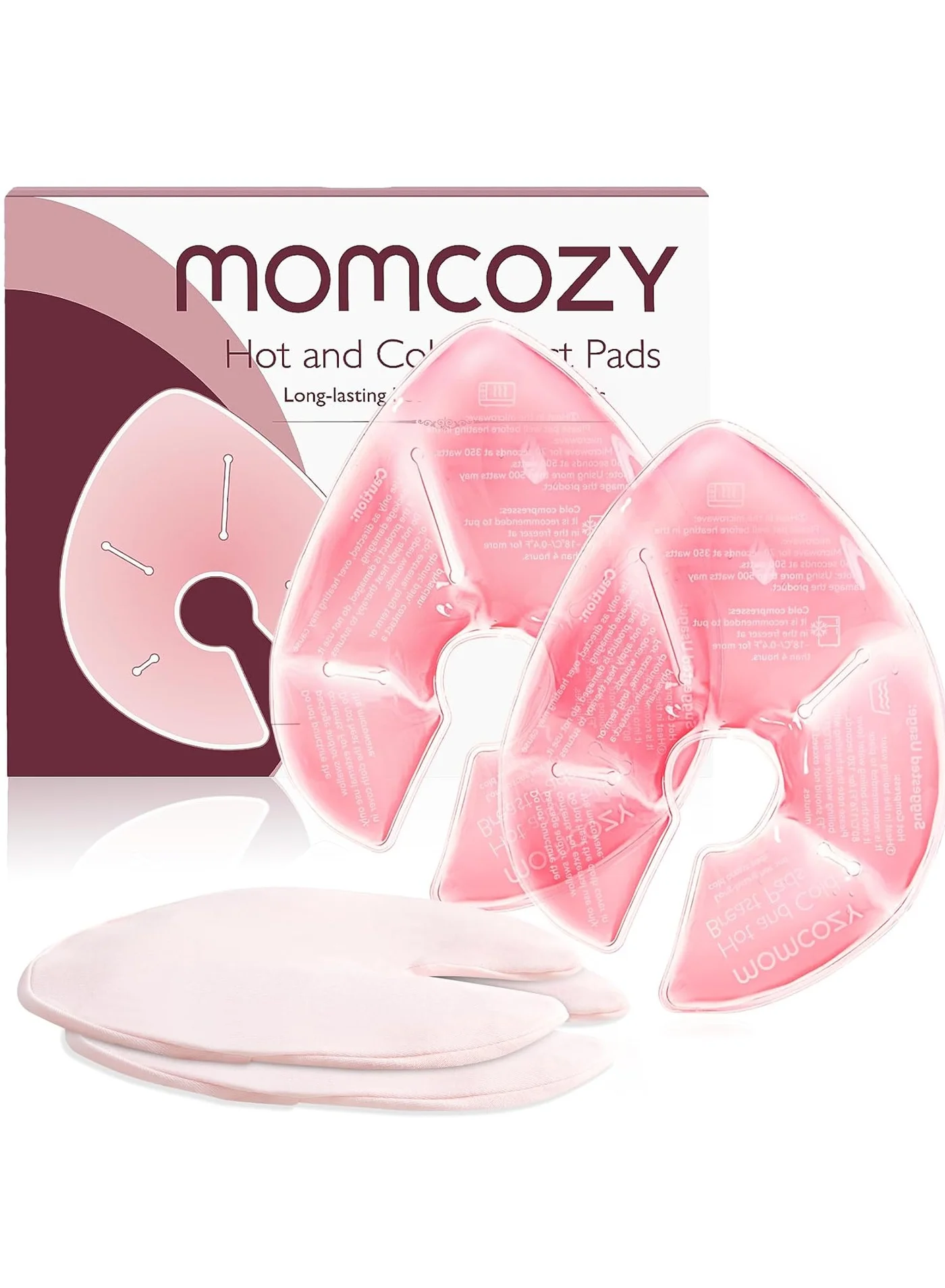 Premium Breast Therapy Packs Hot and Cold Gel Pads with Soft Covers for Breastfeeding Support (2 Pack) 2a87s