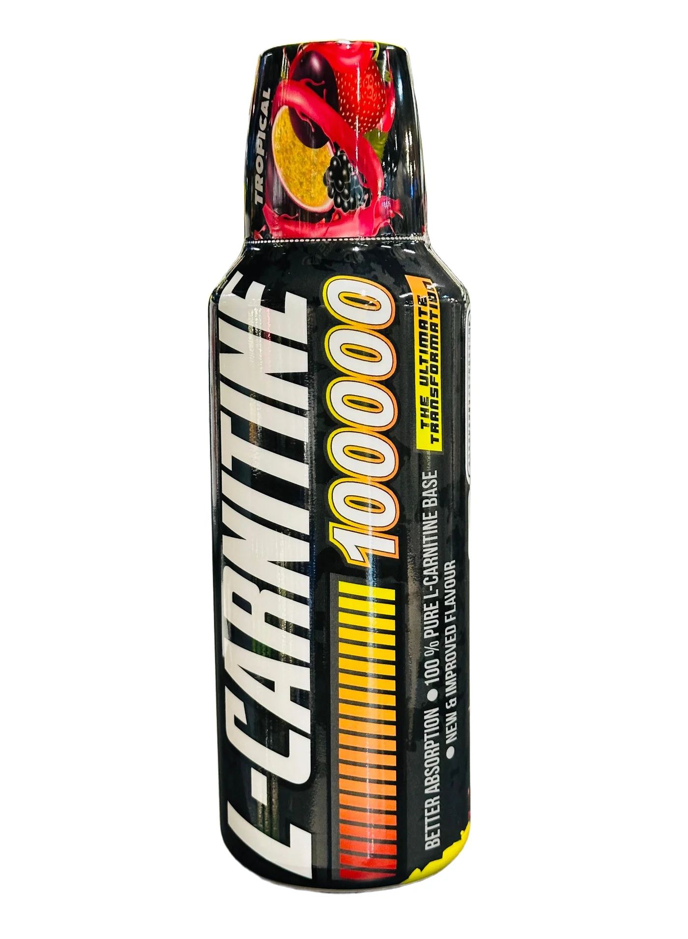 Body Builder L-Carnitine 100000 Liquid Supplement Tropical Flavor (500 mL) knn38