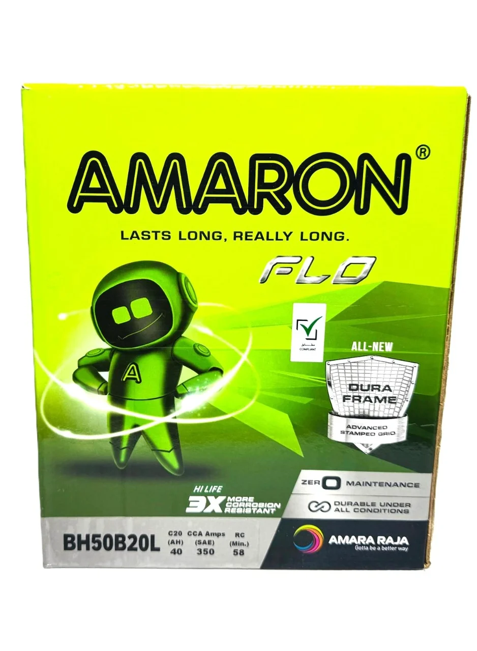 Amaron Car Battery 12V 40AH NS40ZL 50B20L Premium Maintenance-Free Automotive Power Source (40AH) 8k4oo