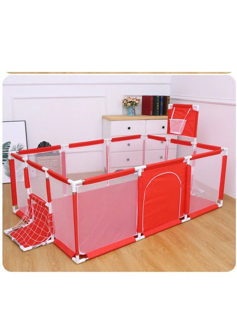 GOLD MANTIS Large Baby Playpen Activity Center with Door (Red, 1 Pack) 7hcy6