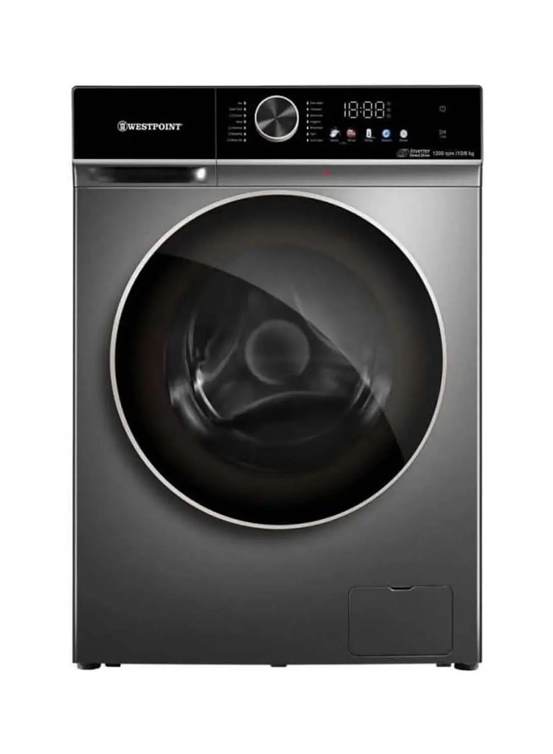 Westpoint Front Load Washer and Dryer Combo (10kg Wash, 7kg Dry, 1200 RPM, Silver) ph3l2