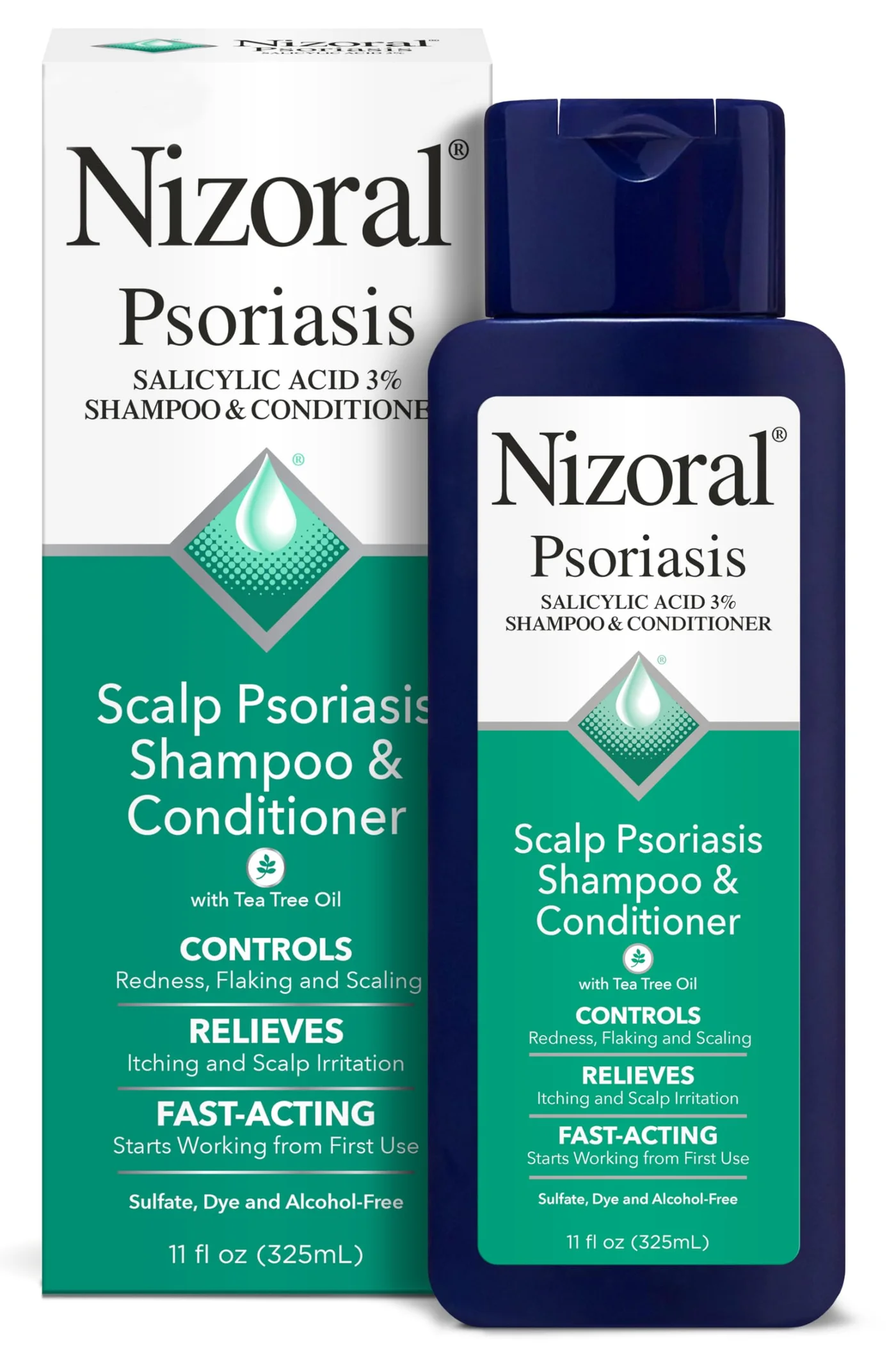 Premium Scalp Care Shampoo & Conditioner for Itch Relief and Flake Control (325 mL) hekuw