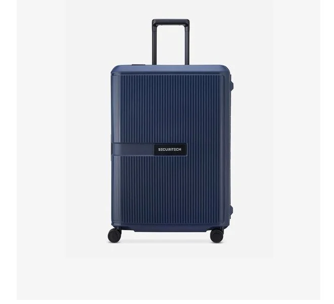 Premium Hardcase Check-In Luggage Trolley 70 cm 4 Double Wheel Spinner (Navy) wzv9g