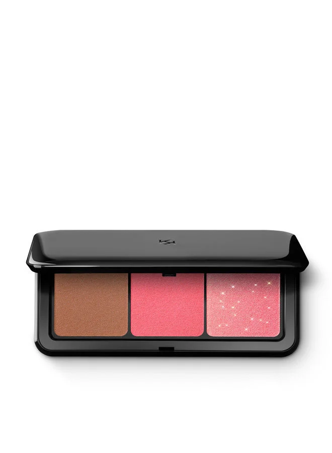 KIKO MILANO Multi Finish Trio Blush And Bronzer Palette Premium Face Sculpting Makeup Kit (All Skin Types) pfcsp