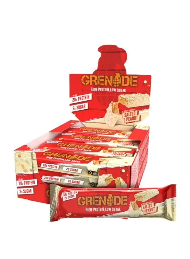 Premium High Protein Low Sugar Snack Bar White Chocolate Salted Peanut (12 x 60g) 8jsel