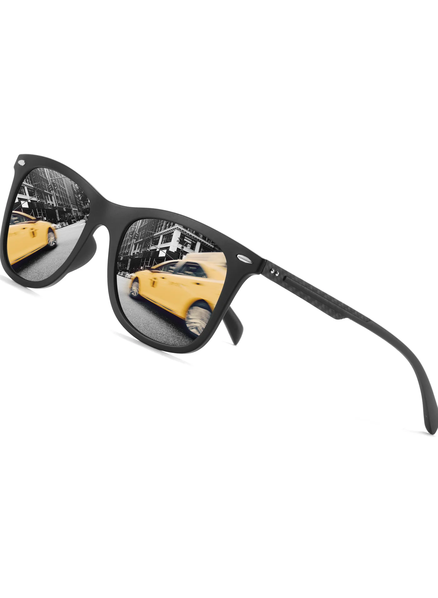 Premium Polarized Sports Sunglasses Carbon Fiber Frame Lightweight UV400 Protection for Driving Fishing Hiking (Unisex, One Size) vs3q1