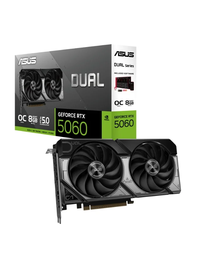 Premium Dual Fan Graphics Card 8GB GDDR7 PCIe 5.0 OC Edition (Black, 8GB) nkeqt