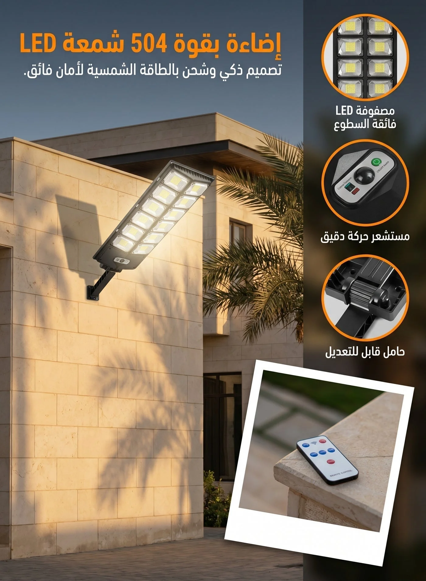 ZERIFAM Solar Street Light LED Outdoor Security Lamp with Motion Sensor and Remote Control (IP65 Waterproof, Dusk-to-Dawn) p5dyz