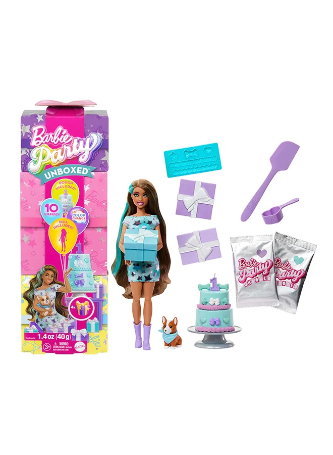 Fashion Doll Pet Birthday Party Stars Set with 10 Surprise Accessories and Cake Decorating Activity (1 Set) ljmwt