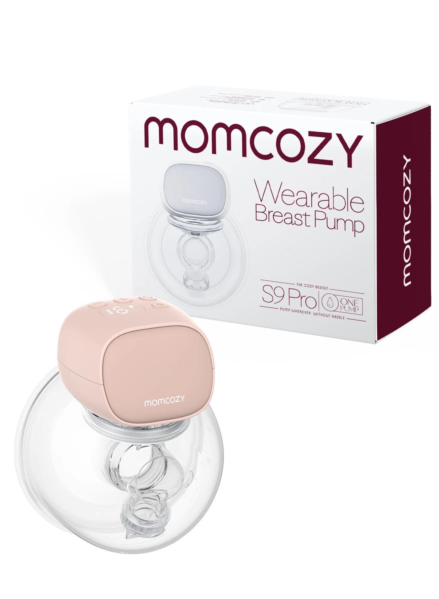 Momcozy S9 Pro Wearable Electric Breast Pump Hands-Free LED Display (Pink, 24mm) ewxly