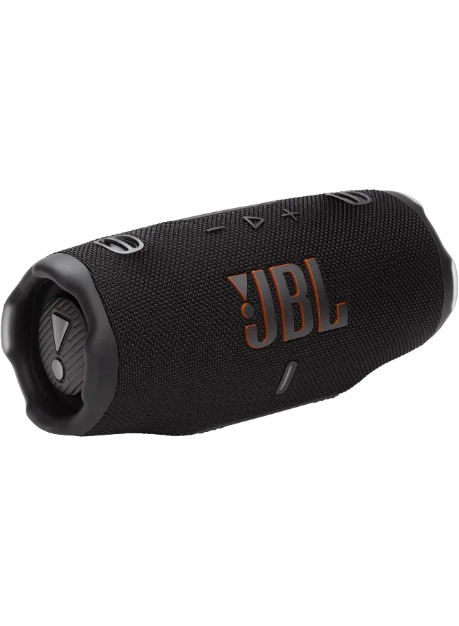 Premium Audio Portable Waterproof Bluetooth Speaker with Built-in Power Bank and Multi-Speaker Sync (Black) ueffj