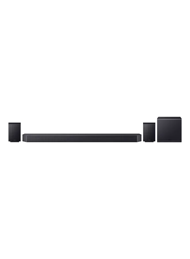Ultra-HD Premium 11.1.4 Channel Soundbar System with Wireless Subwoofer and Rear Speakers (Titan Black) h95kf