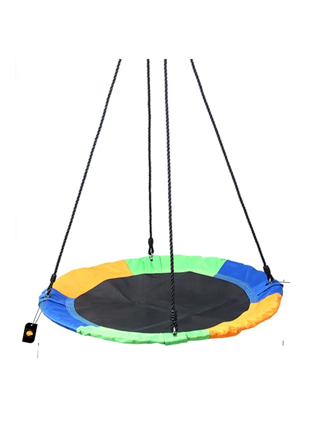 Kidle Round Cushion Disc Swing for Kids Premium Outdoor Hanging Seat (100 x 100 x 120 cm) v0p7b