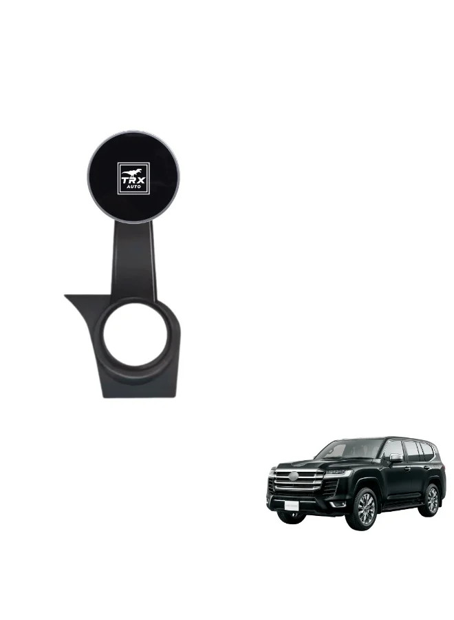 Magnetic Car Phone Holder for Dashboard Mount (360-Degree Rotation, ABS Plastic, Black) - Compatible with Land Cruiser LC300 2022-2026 4v8he