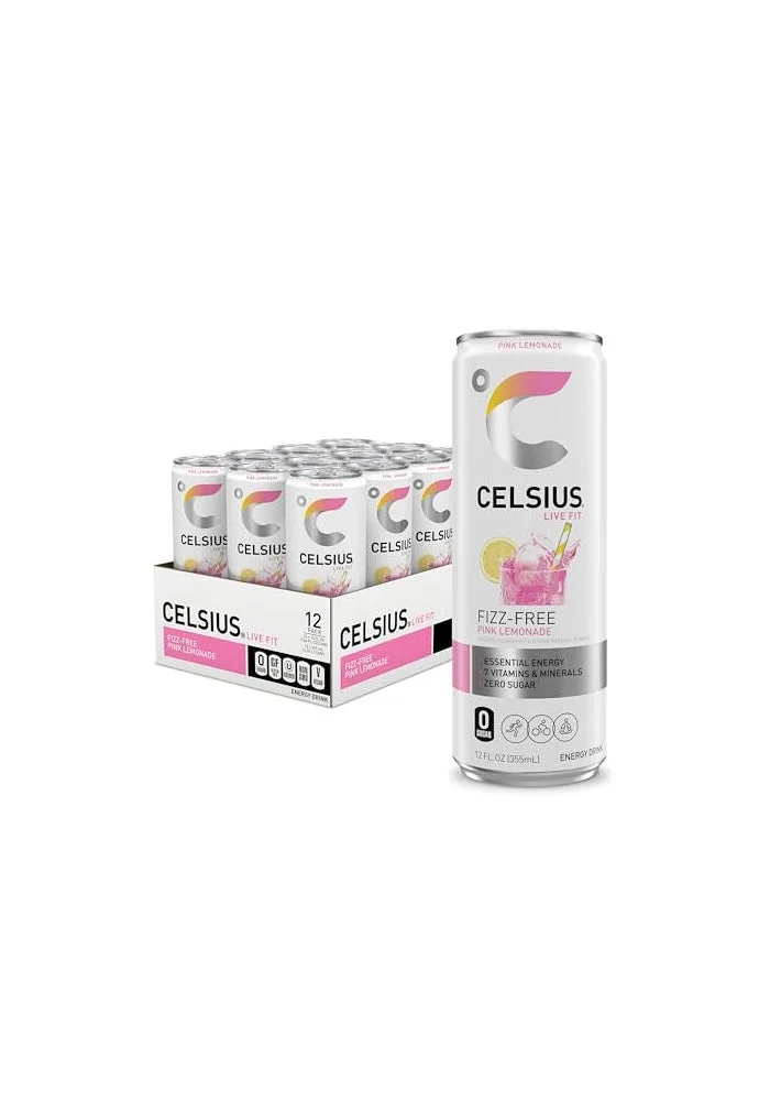 Premium Sugar-Free Energy Drink Pink Lemonade Flavor (12 x 355 mL) jrbv7