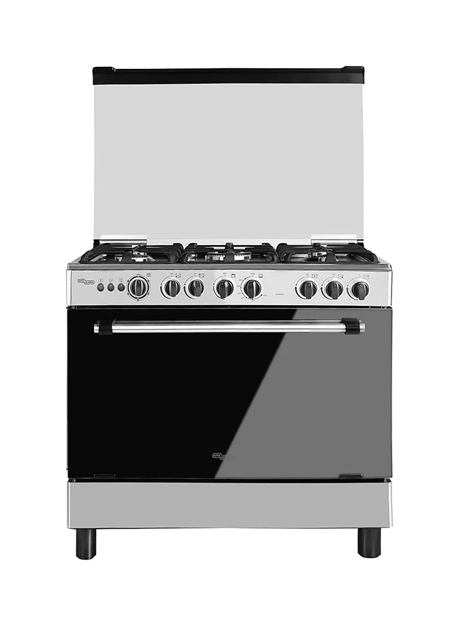 Super General 5-Burner Freestanding Gas Cooker Premium Stainless Steel Finish (90x60x85cm) 1ti50