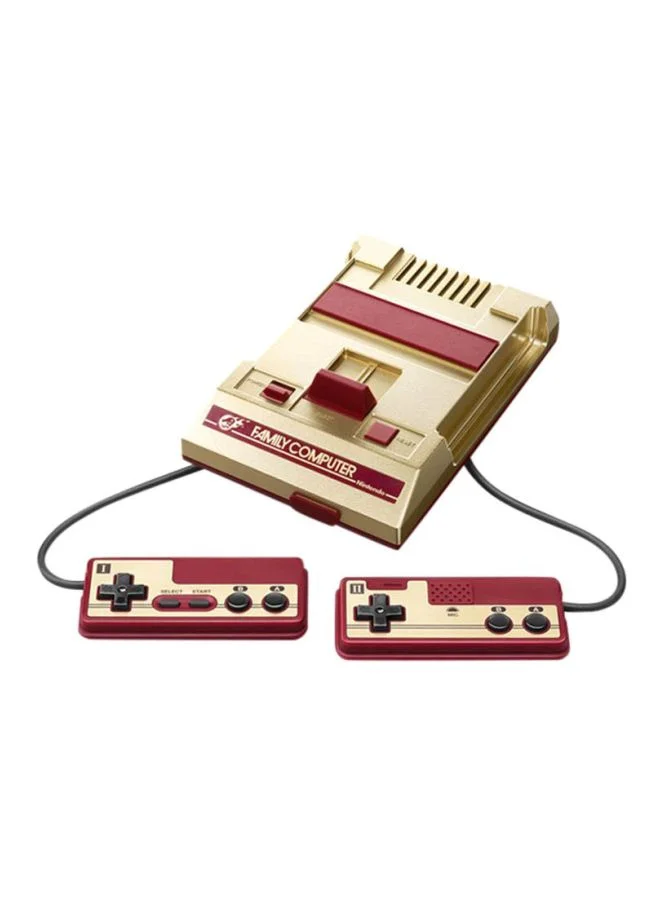 Classic Mini Retro Gaming Console System (Beige/Red, Compact Design) 2y3g0
